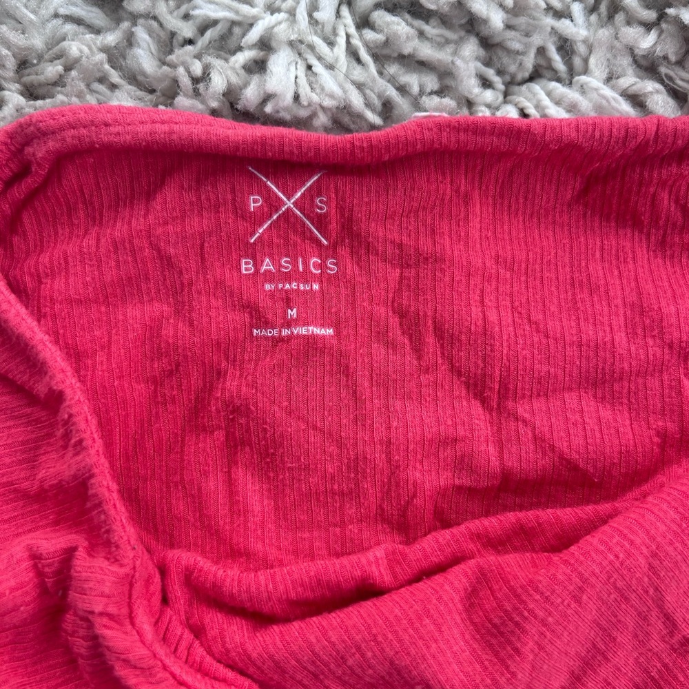 PacSun orange/Red Ribbed Tube Top - Picture 2 of 2